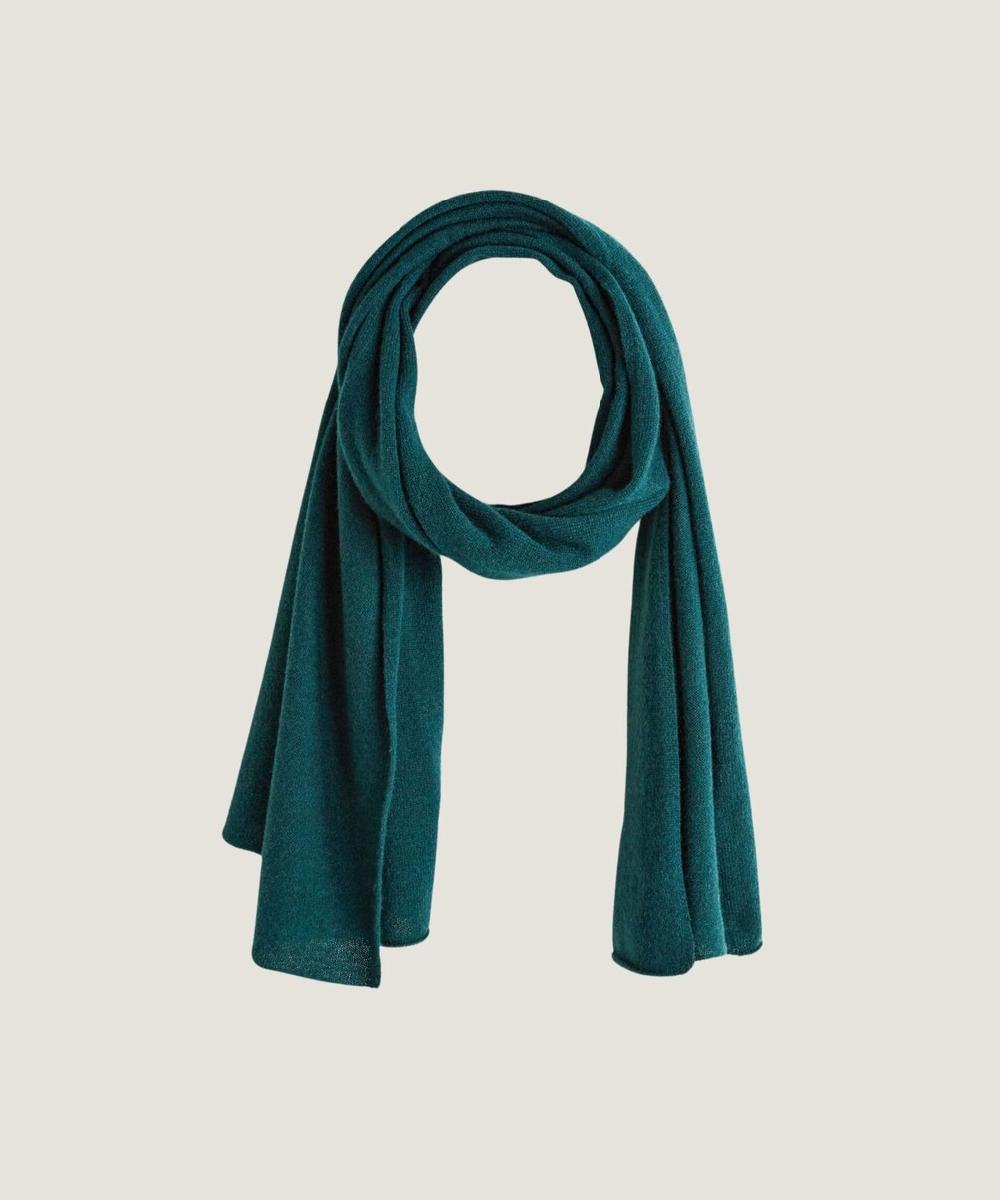 rodier Écharpe en cachemire vert canard