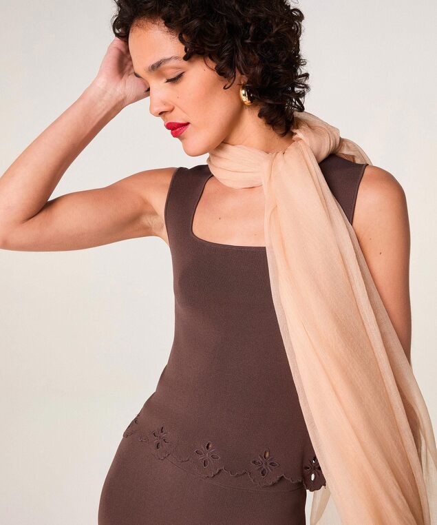 Rodier Écharpe Fine En Cachemire Beige