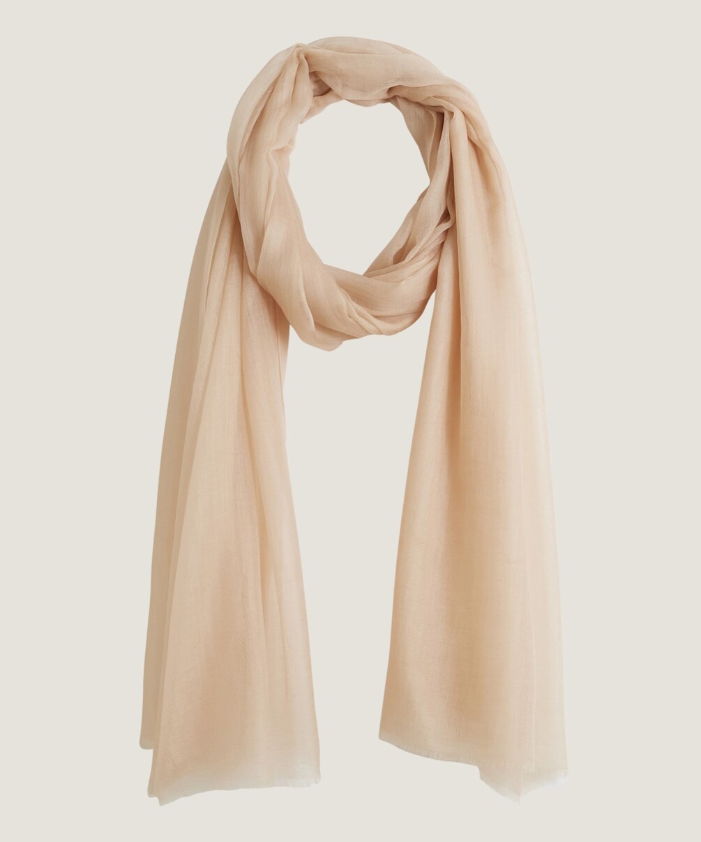 rodier Écharpe fine en cachemire beige