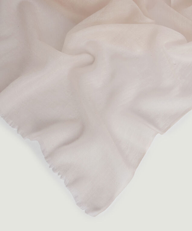Rodier Écharpe Fine En Cachemire Blanc écru