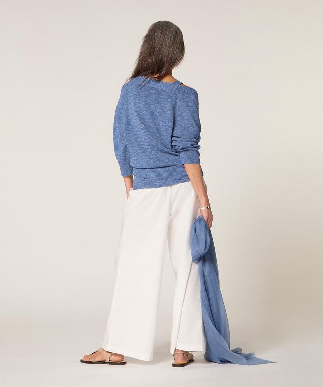 Rodier Écharpe Fine En Cachemire Bleu Gris