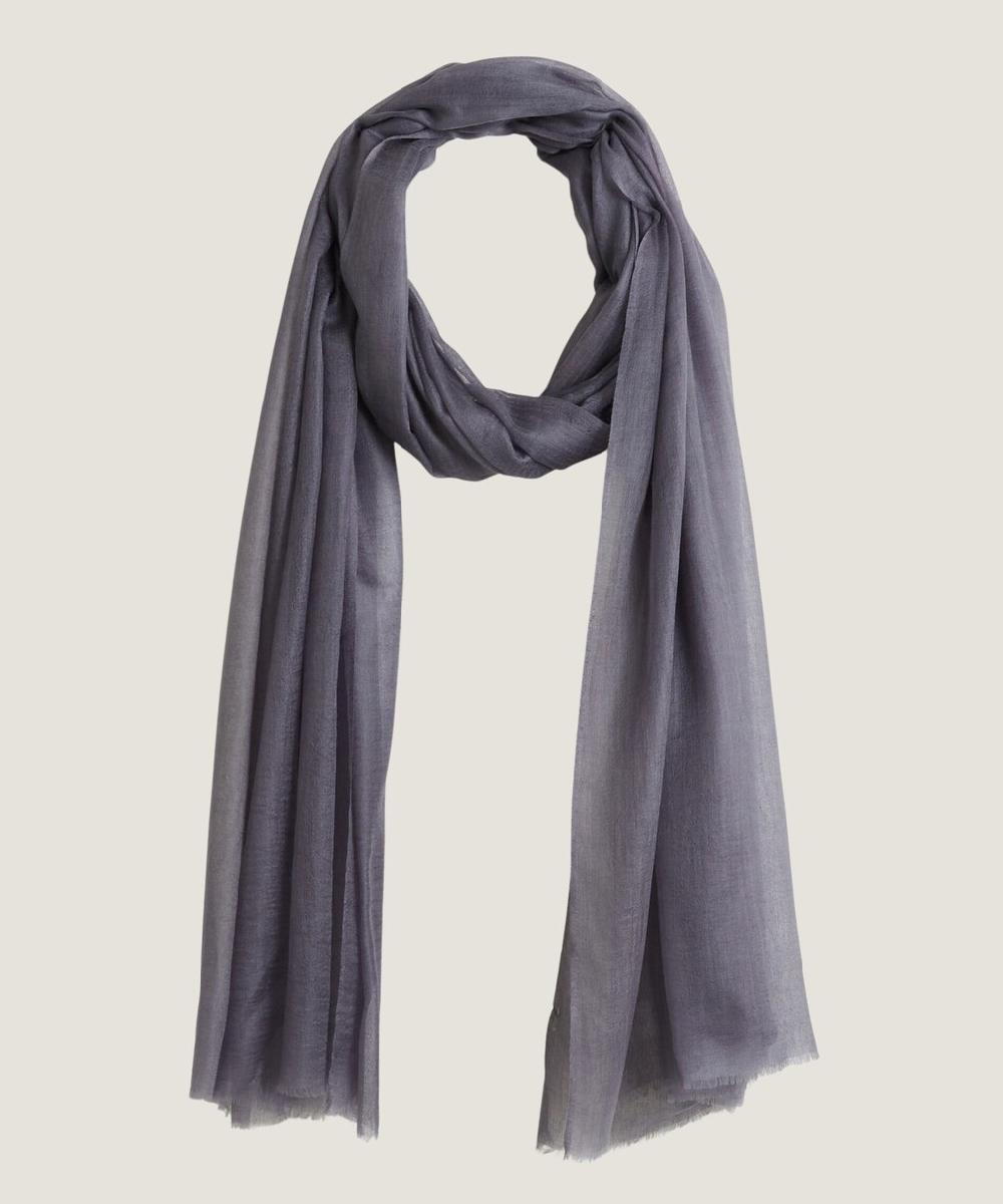 rodier Echarpe fine en cachemire gris