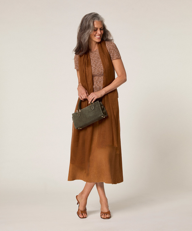 Rodier Écharpe Fine En Cachemire Marron Camel