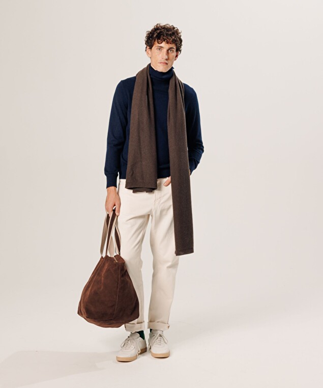 Rodier Étole En Cachemire Marron Café