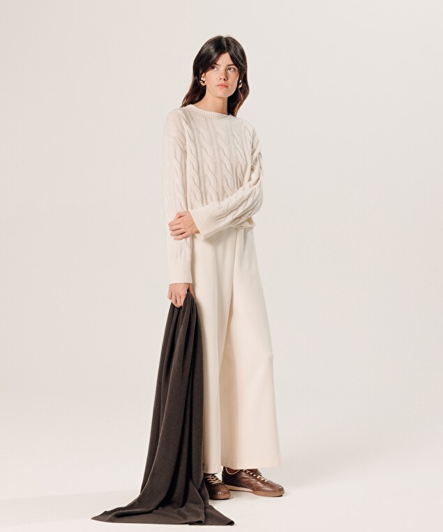 Rodier Étole En Cachemire Marron Café