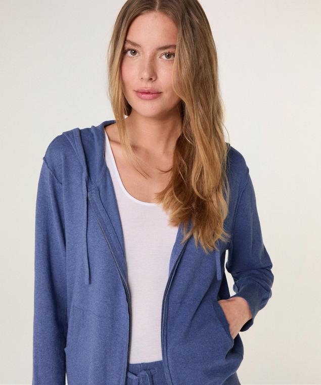 Rodier Gilet à Capuche Bleu Indigo