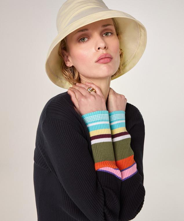 Rodier Gilet à Côtes Bleu Marine