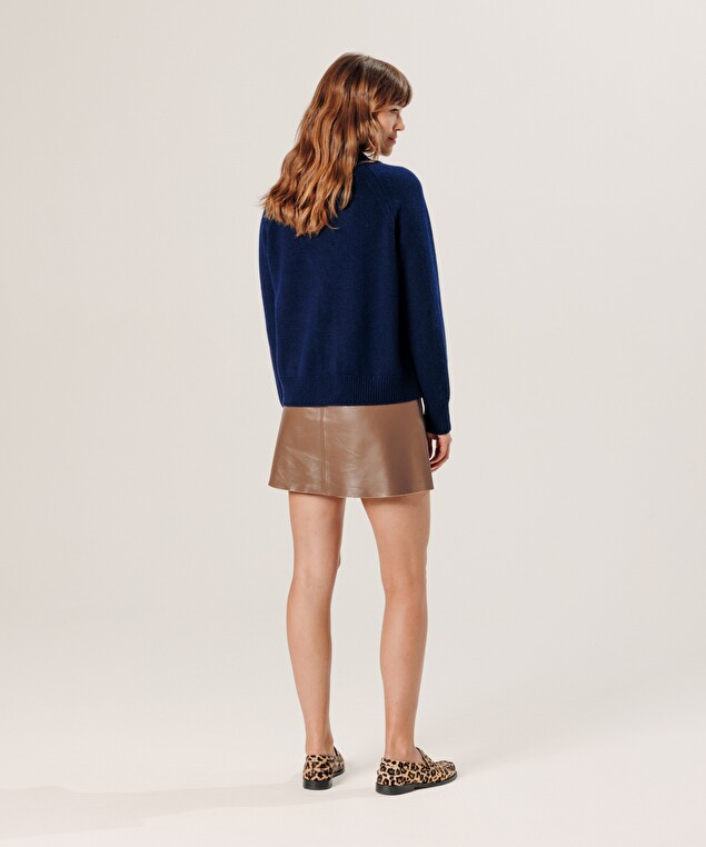 Rodier Gilet Ajouré En Cachemire Bleu Marine