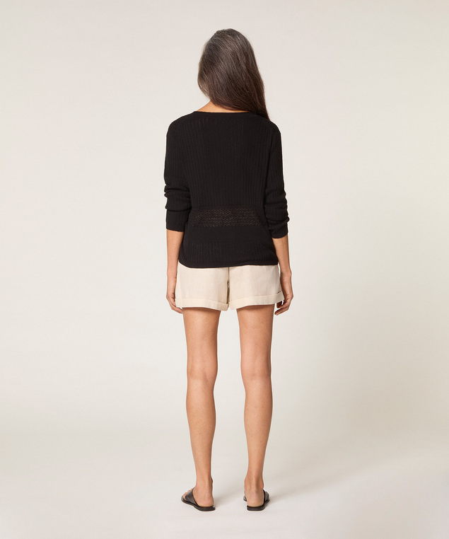 Rodier Gilet Ajouré Noir