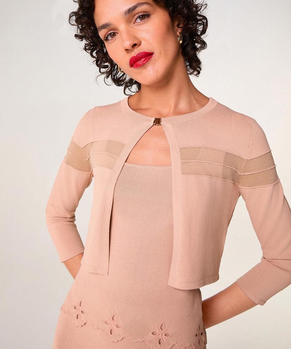 rodier Gilet court rose poudré