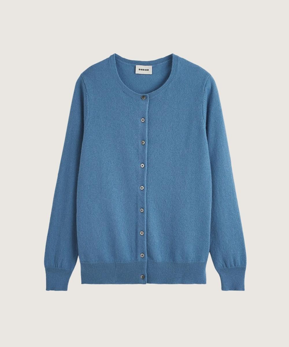 rodier Gilet en cachemire bleu azur