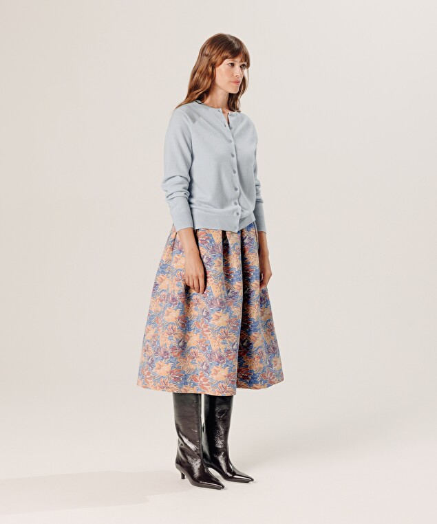 Rodier Gilet En Cachemire Bleu Ciel