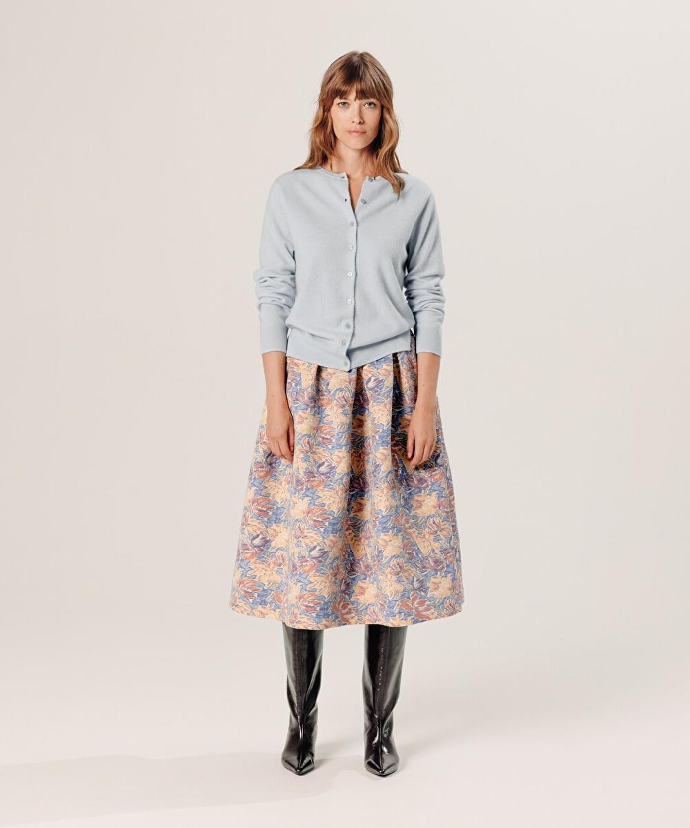 rodier Gilet en cachemire bleu ciel