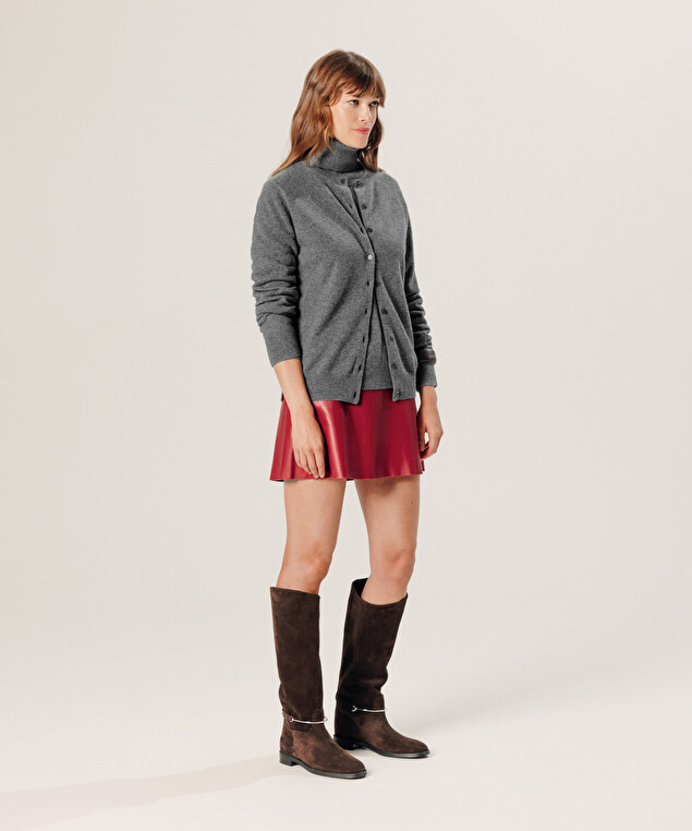 Rodier Gilet En Cachemire Gris Moyen