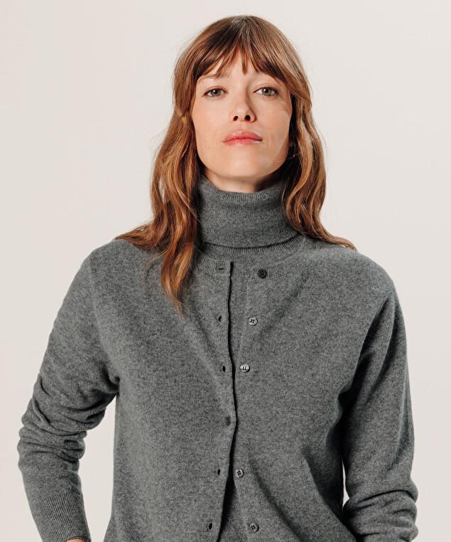 Rodier Gilet En Cachemire Gris Moyen