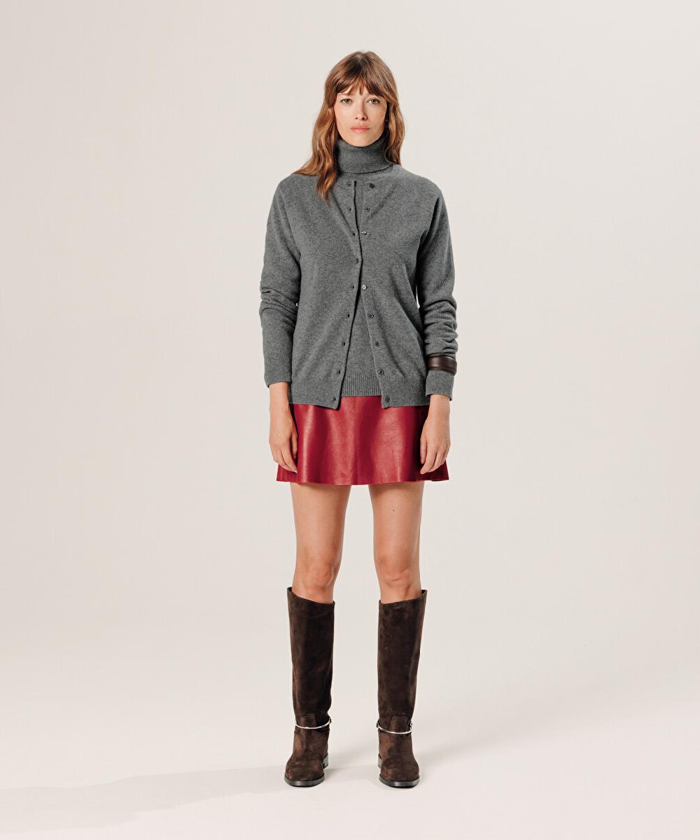 rodier Gilet en cachemire gris moyen