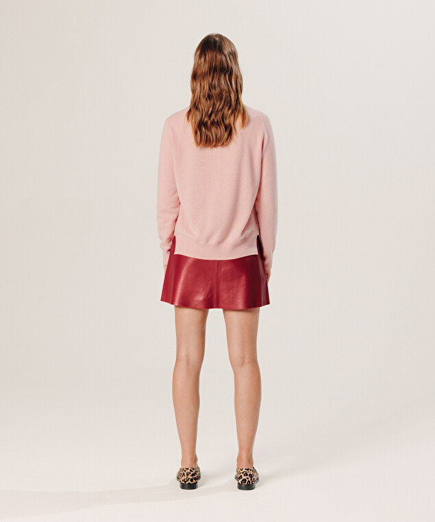 Rodier Gilet En Cachemire Rose Poudre