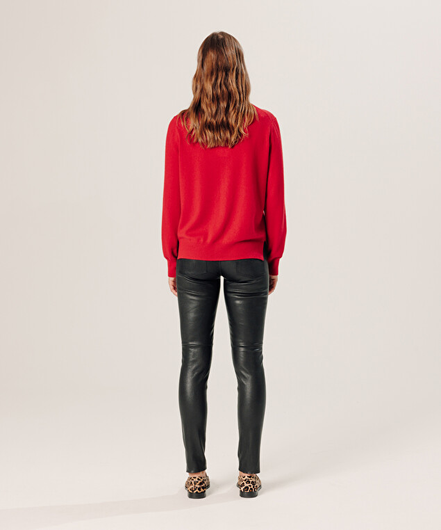 Rodier Gilet En Cachemire Rouge