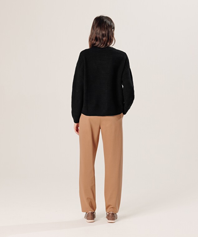 Rodier Gilet Fantaisie En Cachemire Noir