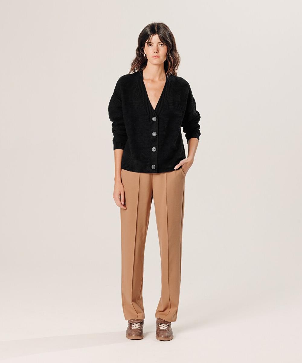 rodier Gilet fantaisie en cachemire noir