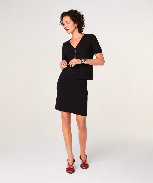 Rodier Gilet Manches Courtes Noir