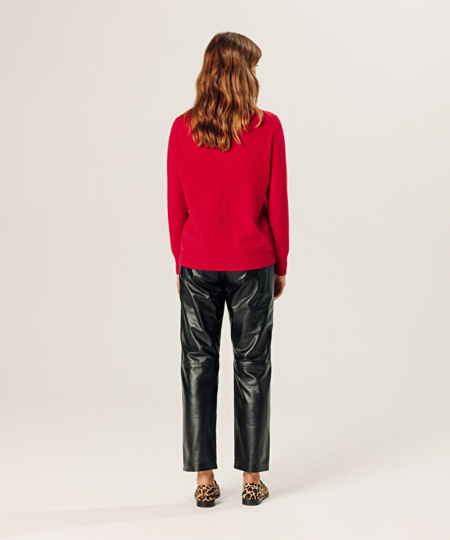 Rodier Jogging En Cuir Noir