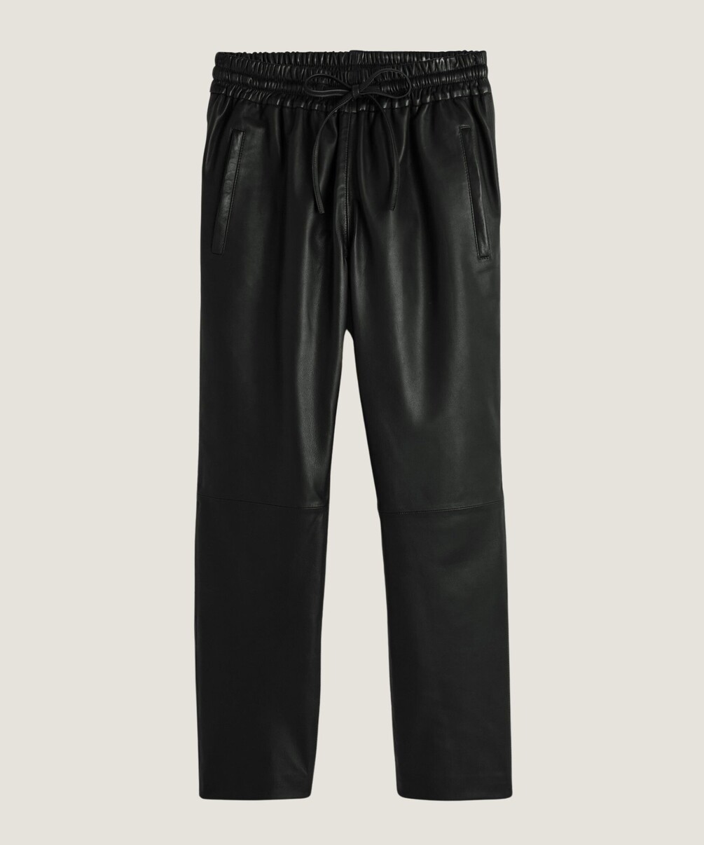 rodier Jogging en cuir noir