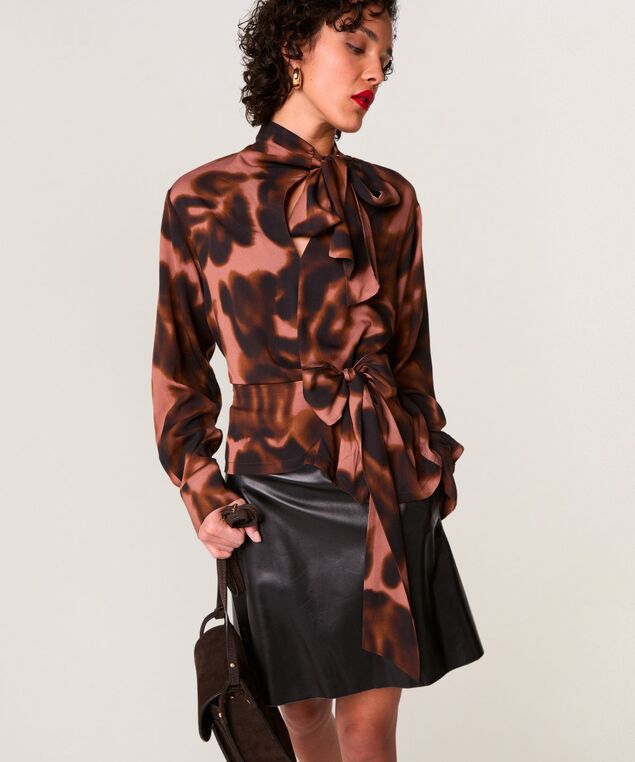 Rodier Jupe En Cuir Noire