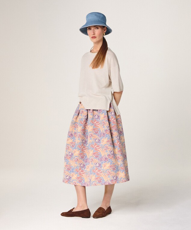 Rodier Jupe Jacquard Multicolore