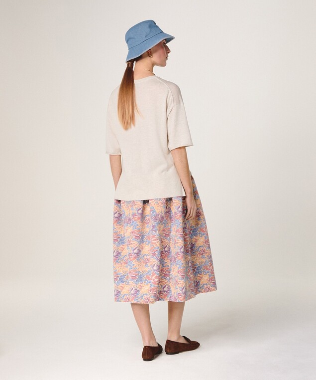 Rodier Jupe Jacquard Multicolore