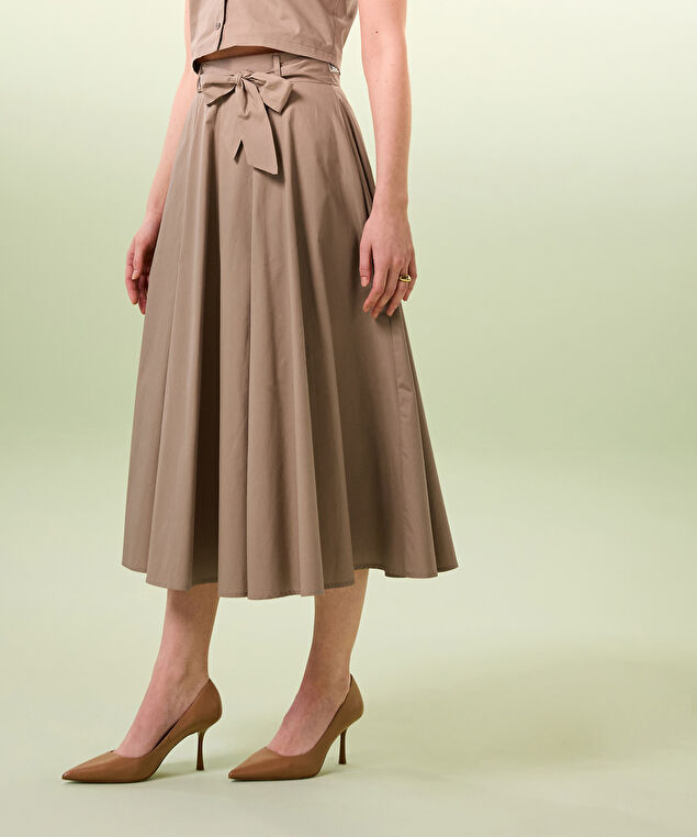 Rodier Jupe Longue évasée Beige