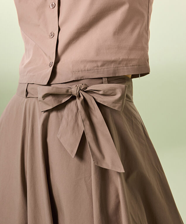 Rodier Jupe Longue évasée Beige