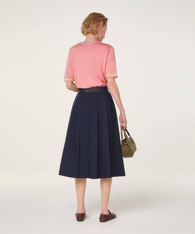 Rodier Jupe Longue évasée Bleu Marine