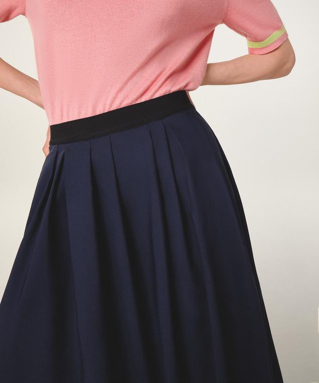 Rodier Jupe Longue évasée Bleu Marine