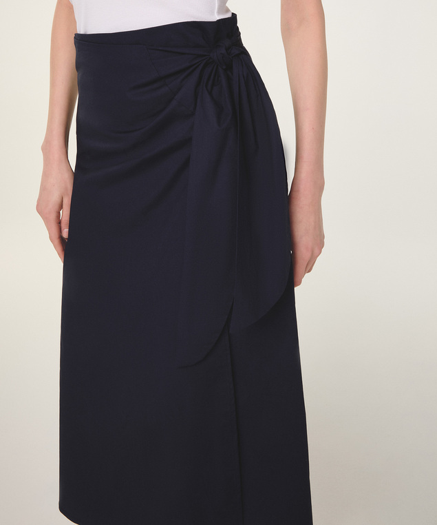 Rodier Jupe Portefeuille Bleu Marine