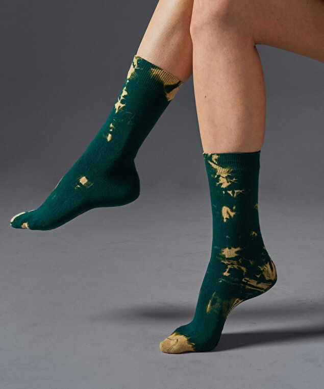 Rodier La Chaussette Rodier Tie & Dye Vert Foncé