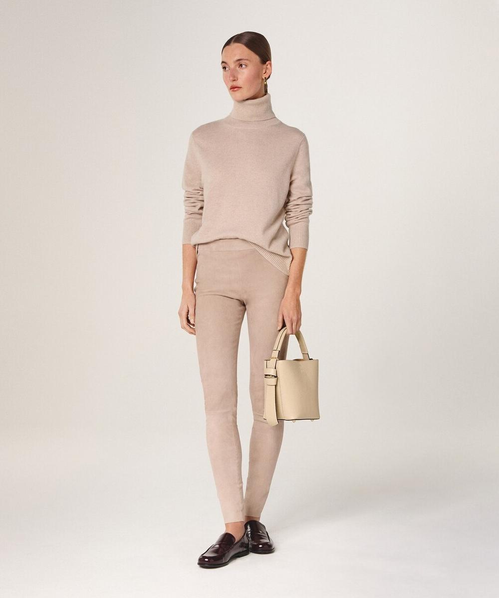 rodier Legging en peau d'agneau stretch beige