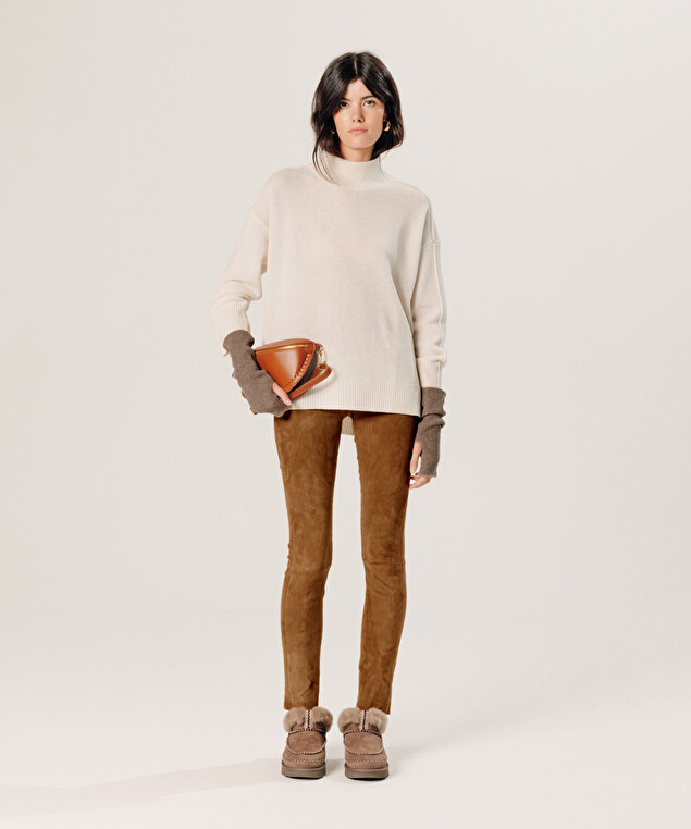 Rodier Legging En Peau D'agneau Stretch Chamois