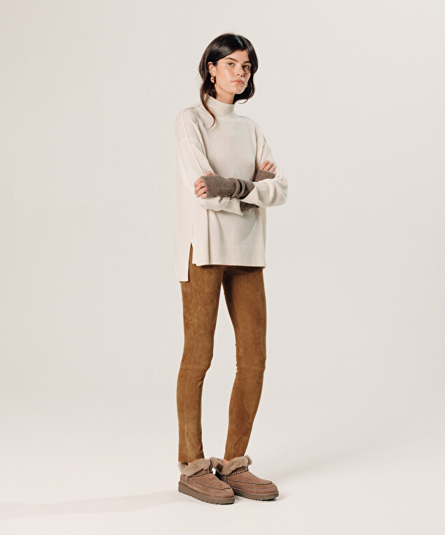 Rodier Legging En Peau D'agneau Stretch Chamois