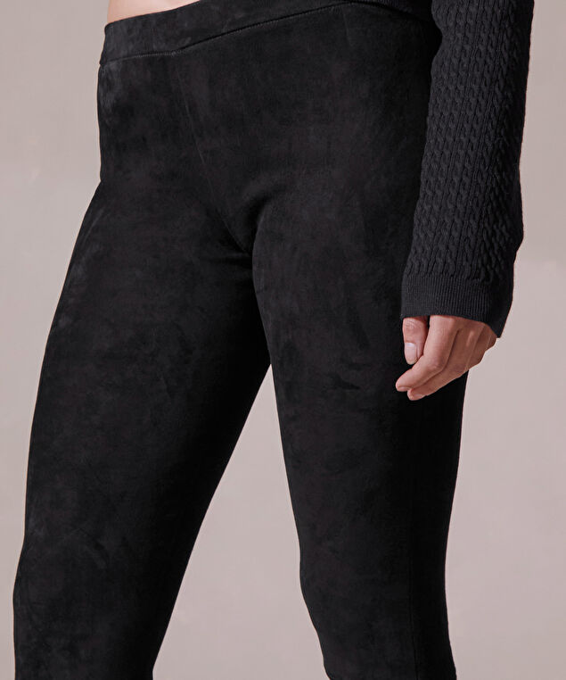 Rodier Legging En Peau D'agneau Stretch Noir