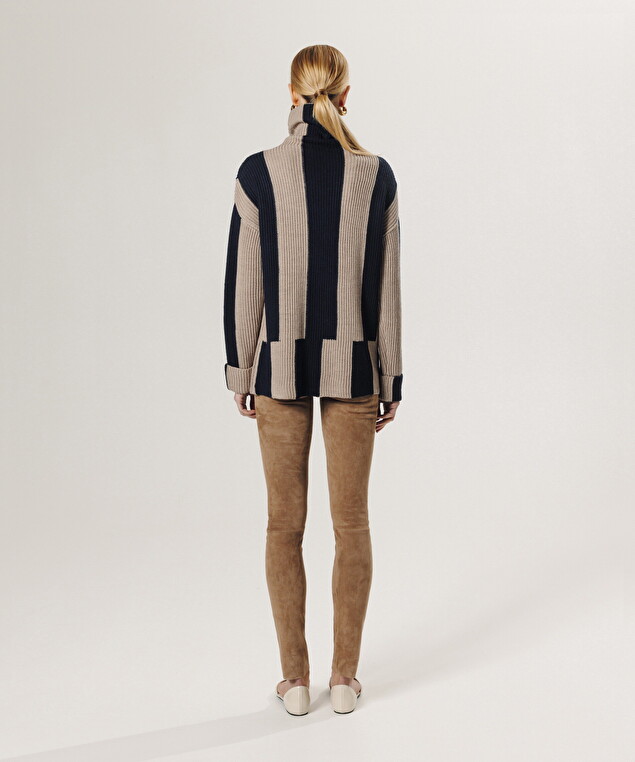 Rodier Legging En Peau D'agneau Stretch Taupe