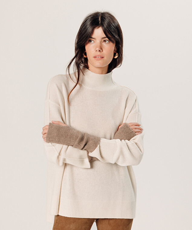 Rodier Mitaine En Cachemire Beige