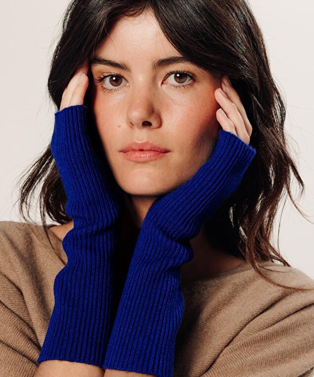 Rodier Mitaine En Cachemire Bleu Outremer