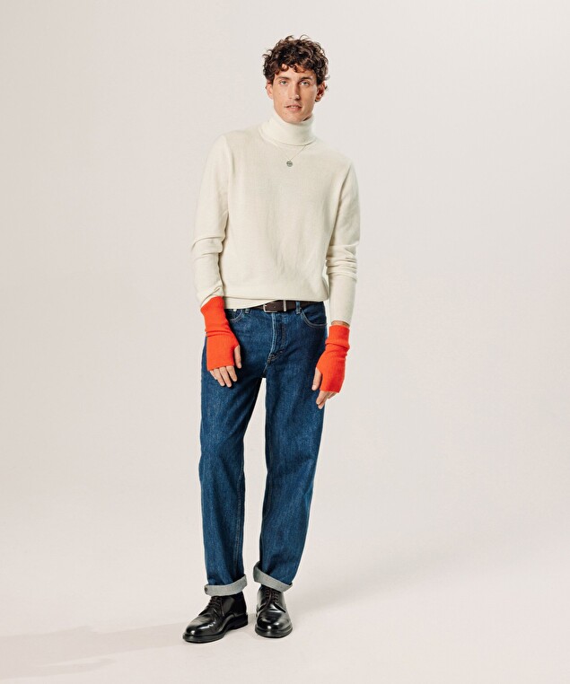 Rodier Mitaine En Cachemire Orange