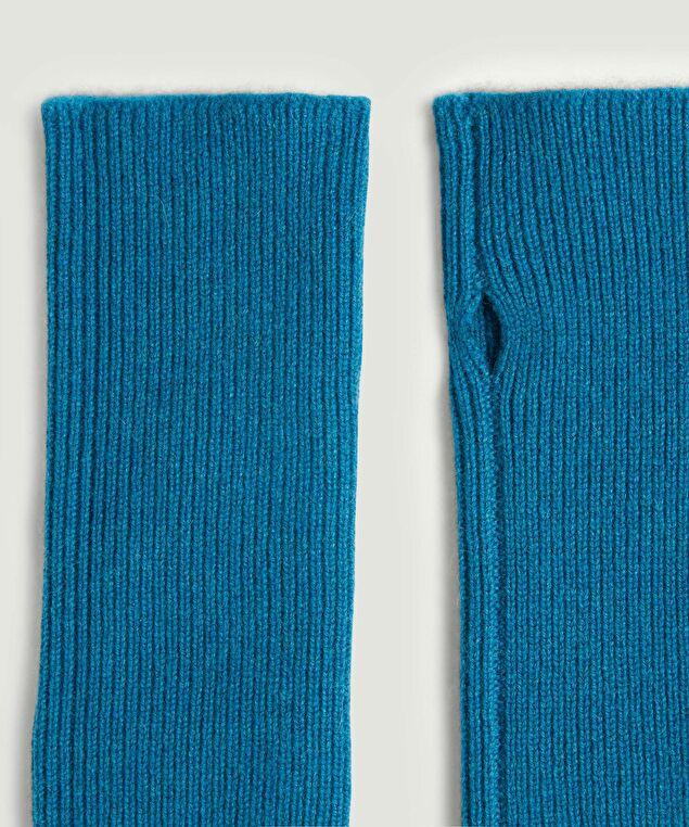 Rodier Mitaines Cachemire Bleu Petrole