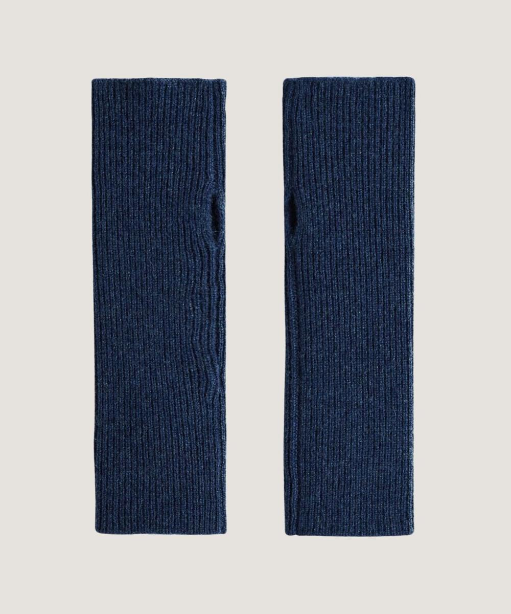rodier Mitaines en cachemire bleu denim