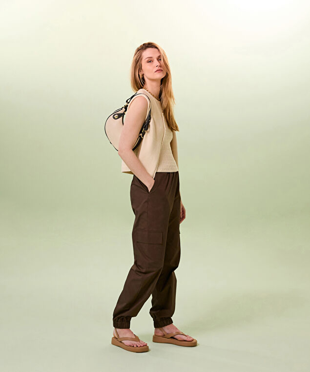 Rodier Pantalon Cargo Marron Foncé