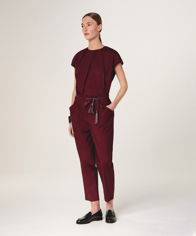 Rodier Pantalon Chino Rouge Bordeaux