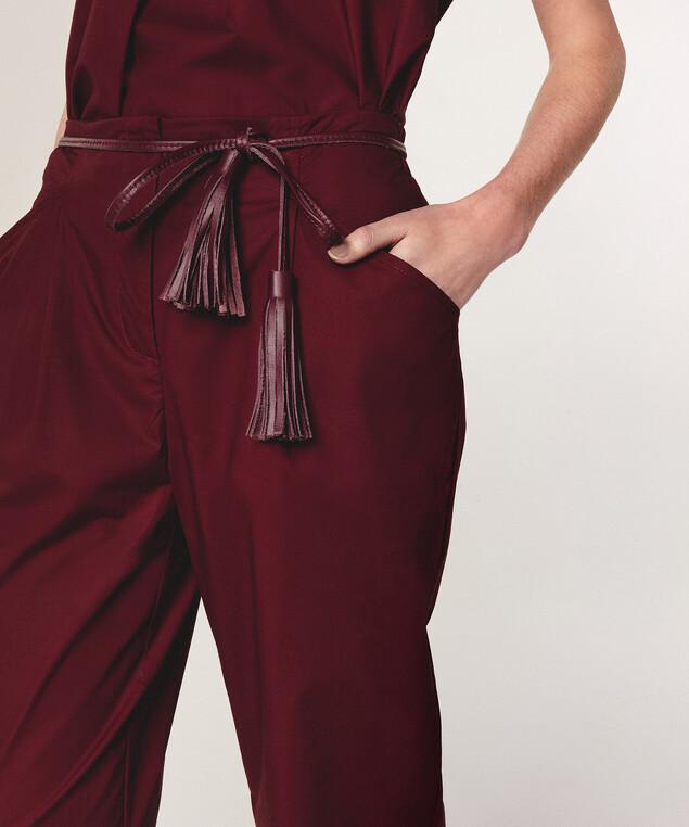 Rodier Pantalon Chino Rouge Bordeaux