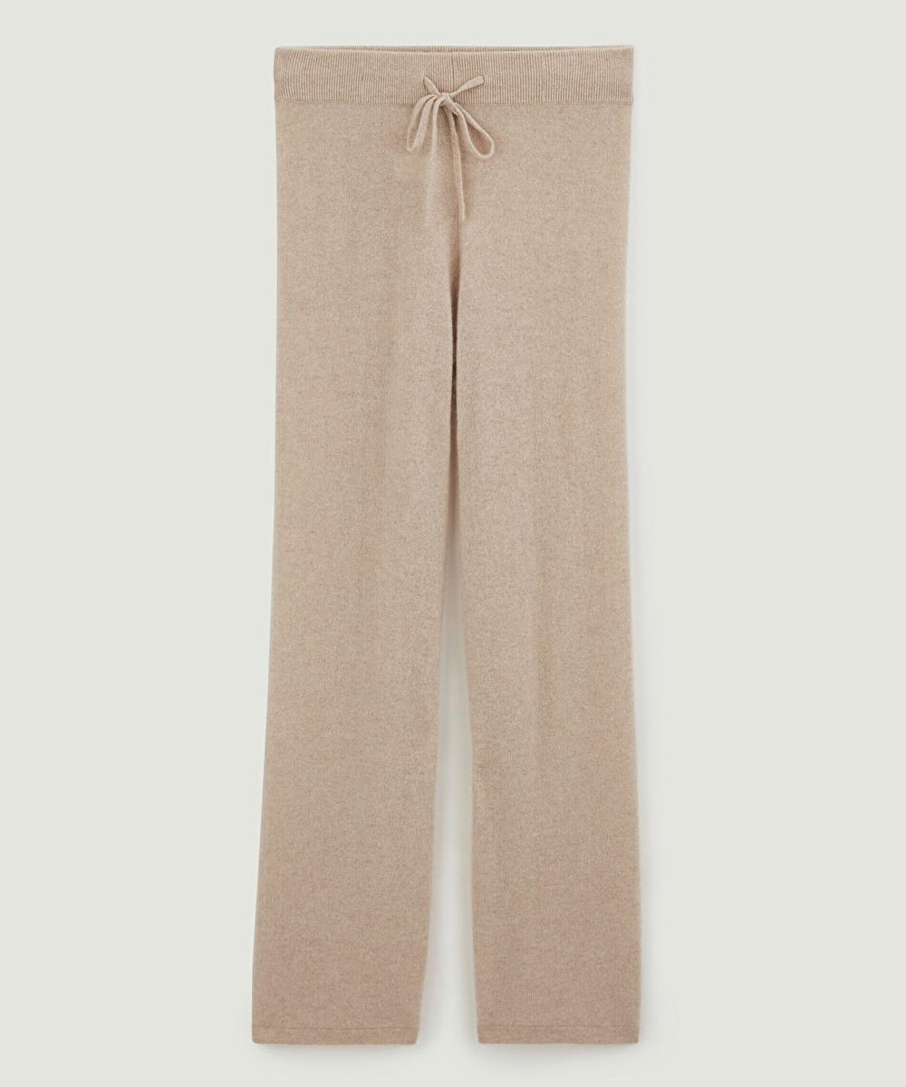rodier Pantalon droit en cachemire 2 fils beige